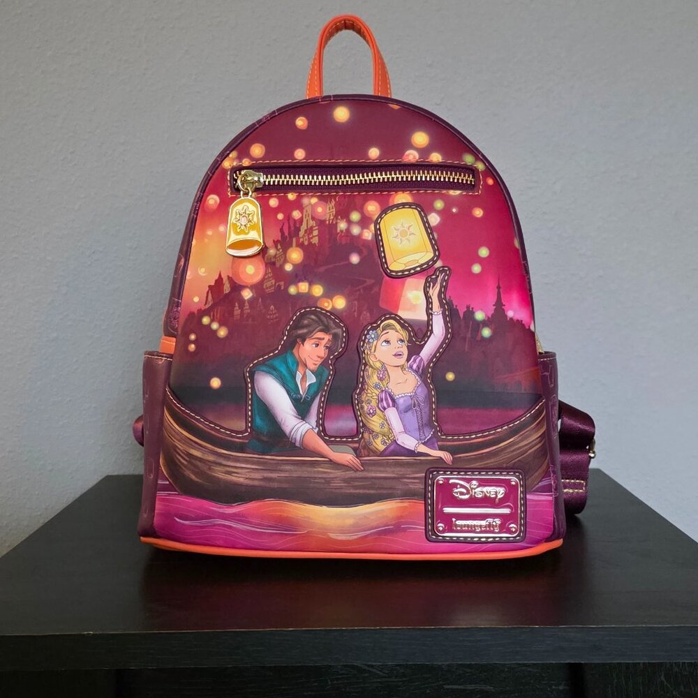 Disney Tangled Rapunzel & Flynn Boat Scene Glow-in-the-Dark Mini Backpack